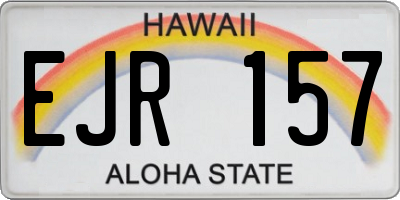 HI license plate EJR157