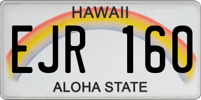 HI license plate EJR160