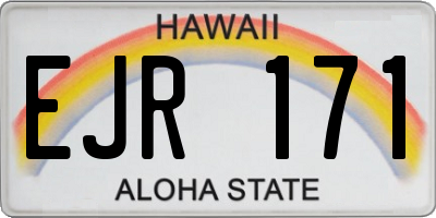 HI license plate EJR171