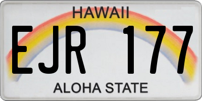 HI license plate EJR177
