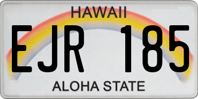 HI license plate EJR185