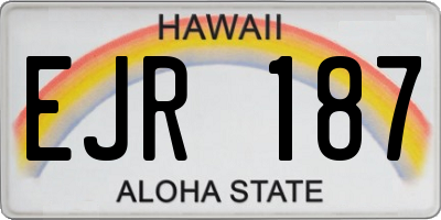 HI license plate EJR187