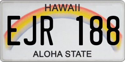 HI license plate EJR188