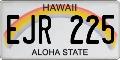 HI license plate EJR225