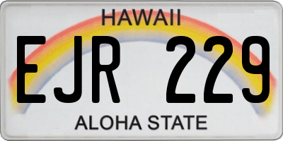 HI license plate EJR229