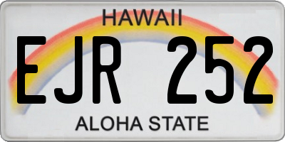HI license plate EJR252