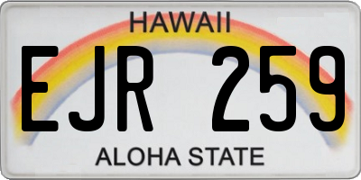 HI license plate EJR259