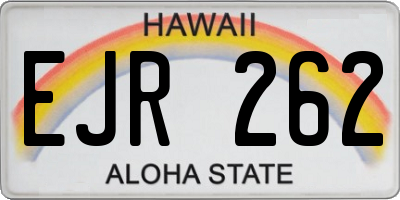 HI license plate EJR262