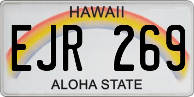 HI license plate EJR269