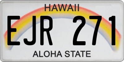 HI license plate EJR271