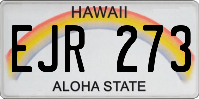 HI license plate EJR273