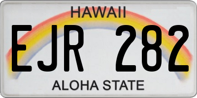 HI license plate EJR282