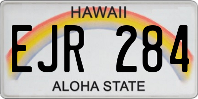 HI license plate EJR284