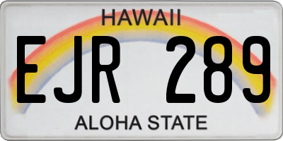 HI license plate EJR289