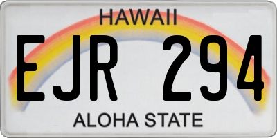 HI license plate EJR294