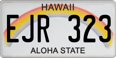 HI license plate EJR323