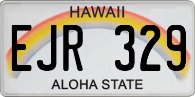 HI license plate EJR329