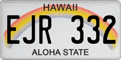 HI license plate EJR332