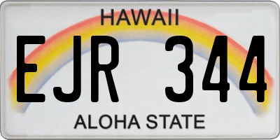 HI license plate EJR344