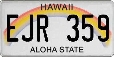 HI license plate EJR359