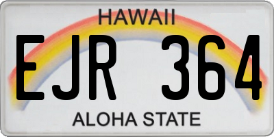 HI license plate EJR364