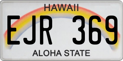 HI license plate EJR369