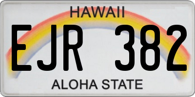 HI license plate EJR382