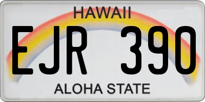HI license plate EJR390