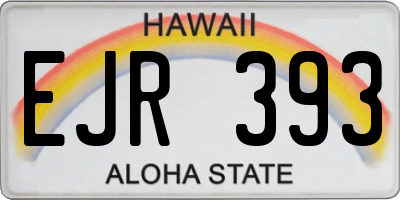 HI license plate EJR393
