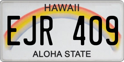 HI license plate EJR409