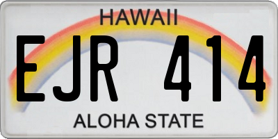 HI license plate EJR414