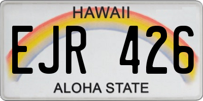 HI license plate EJR426