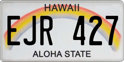 HI license plate EJR427