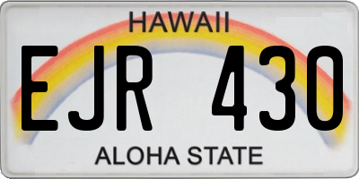 HI license plate EJR430