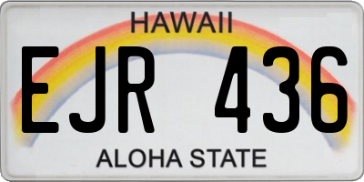 HI license plate EJR436