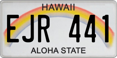HI license plate EJR441