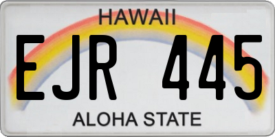 HI license plate EJR445