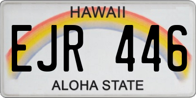 HI license plate EJR446