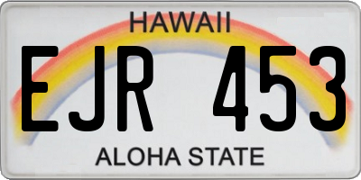 HI license plate EJR453