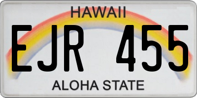 HI license plate EJR455