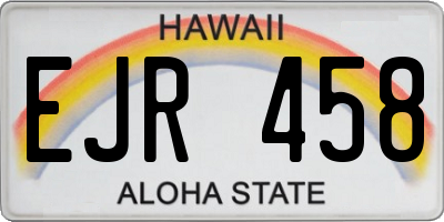 HI license plate EJR458