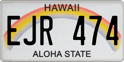 HI license plate EJR474