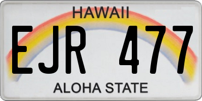 HI license plate EJR477