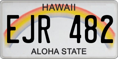 HI license plate EJR482