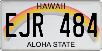 HI license plate EJR484
