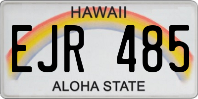 HI license plate EJR485
