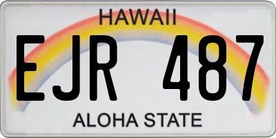 HI license plate EJR487