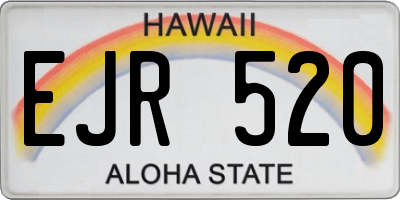 HI license plate EJR520