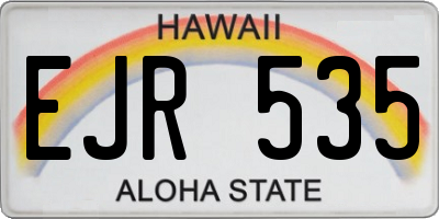 HI license plate EJR535