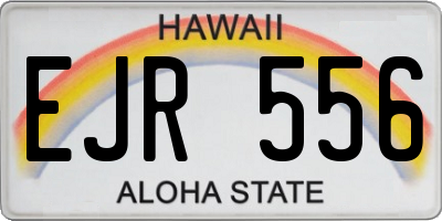 HI license plate EJR556